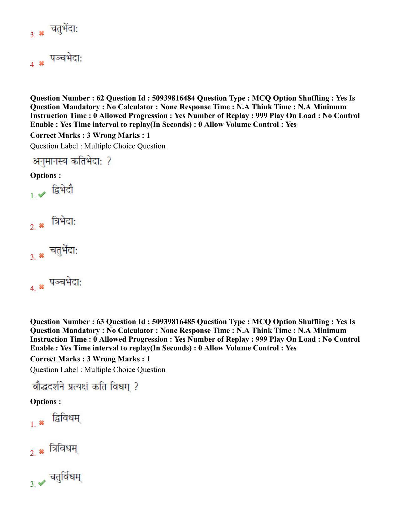 BHU RET Baudha Darshan 2020 Question Paper - Page 38