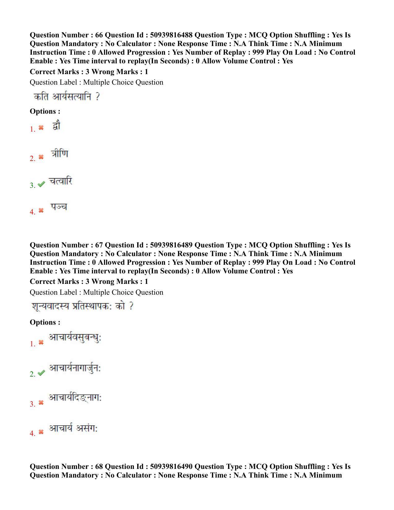 BHU RET Baudha Darshan 2020 Question Paper - Page 40