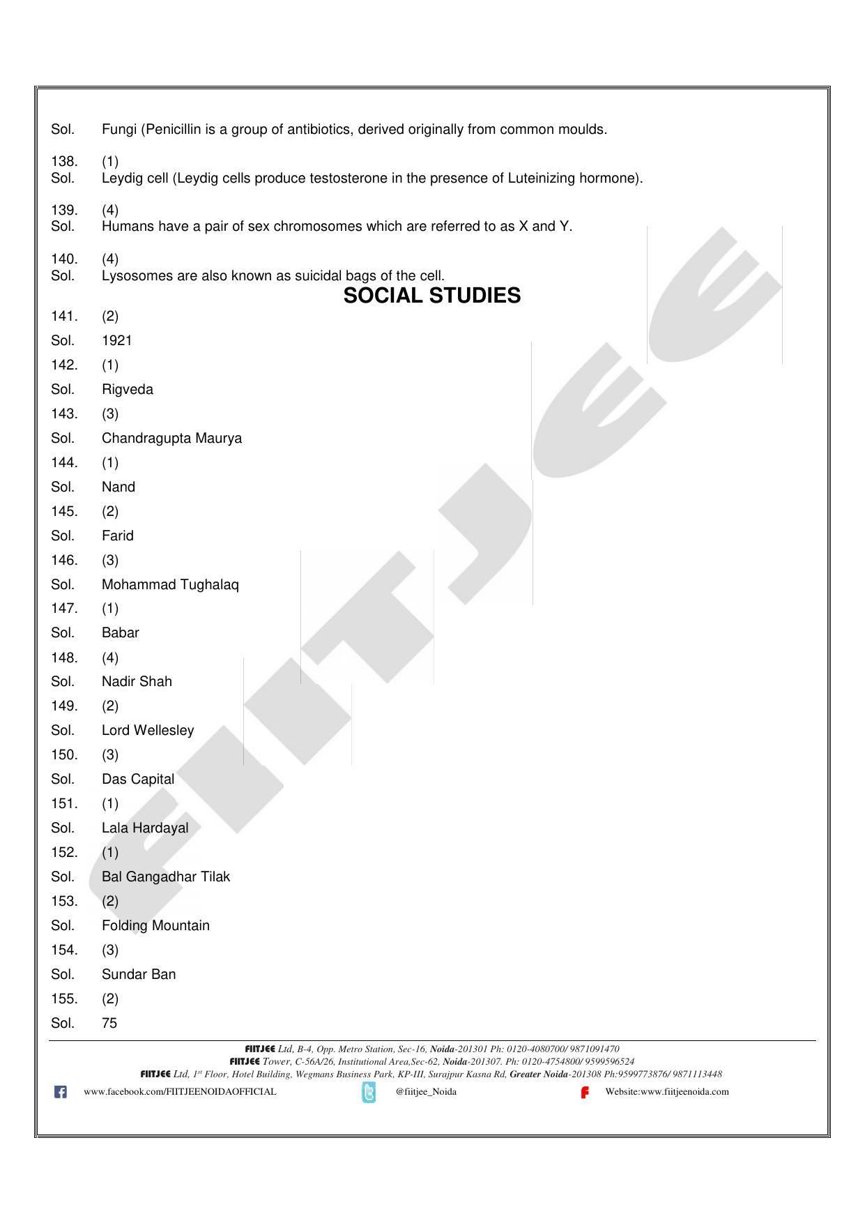 Uttar Pradesh NTSE 2020 SAT Answer Key - Page 4