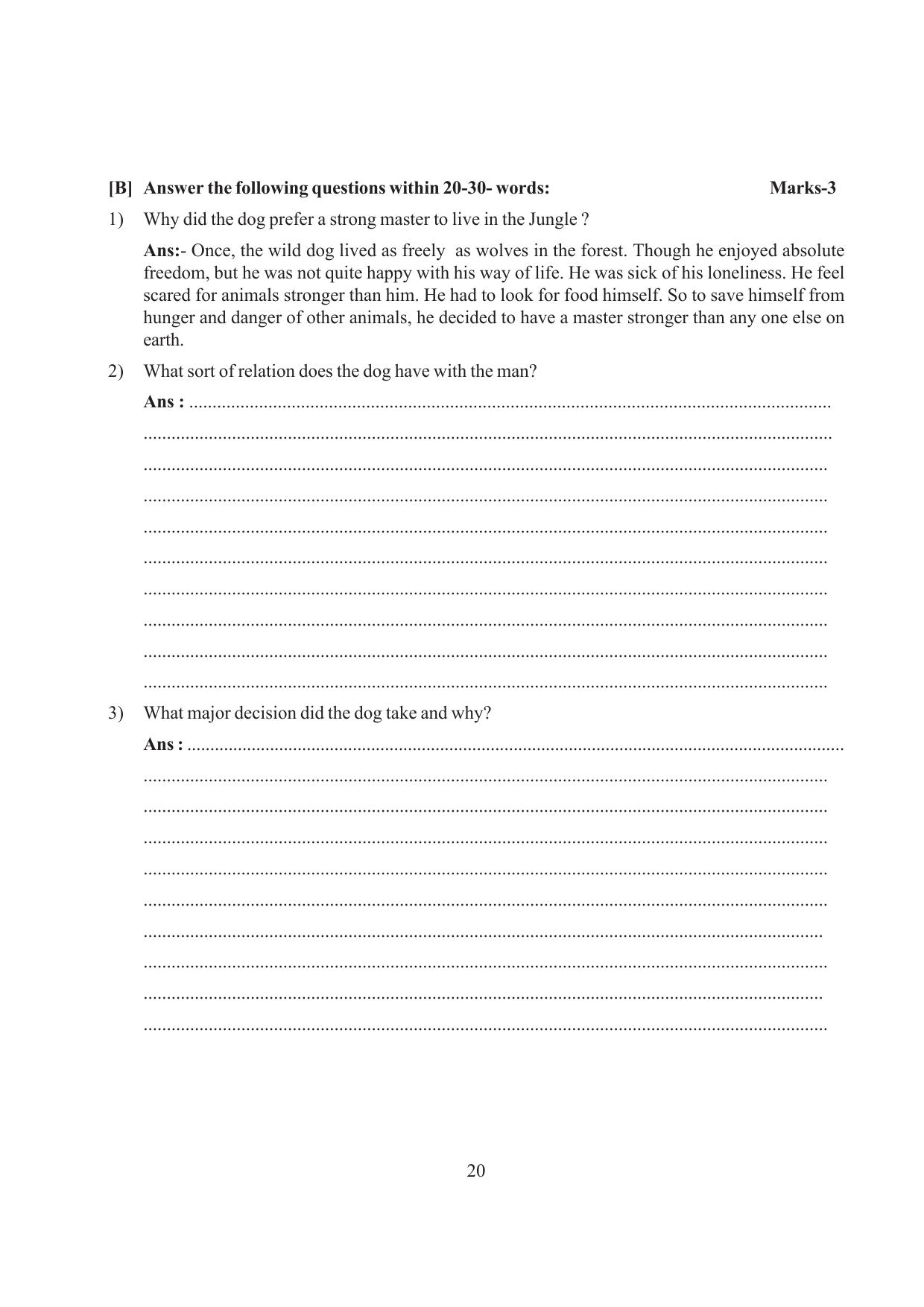 Tripura Board Class 6 English Workbooks - Page 20