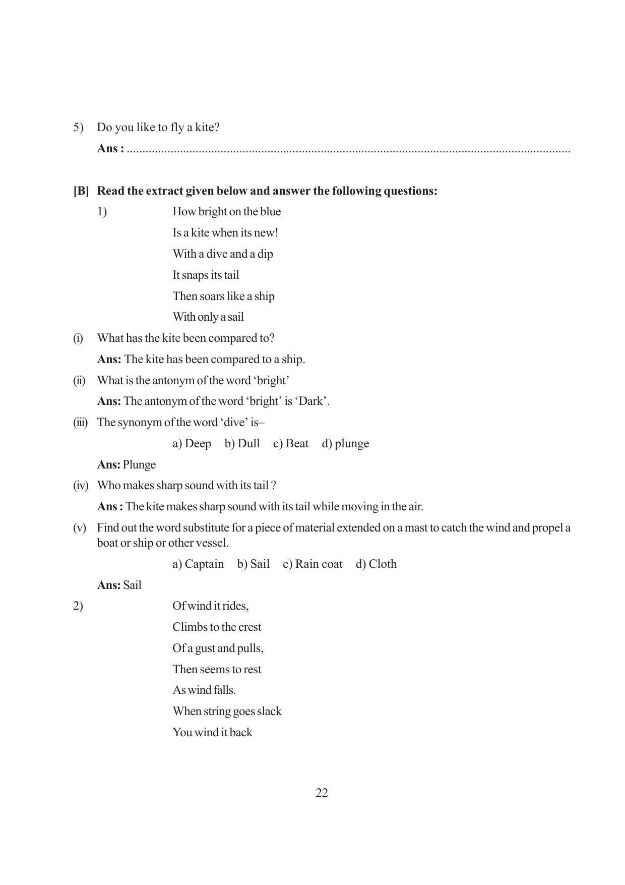 Tripura Board Class 6 English Workbooks - Page 22