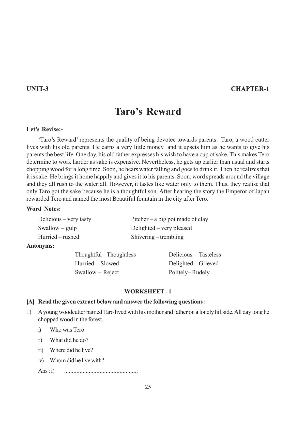 Tripura Board Class 6 English Workbooks - Page 25