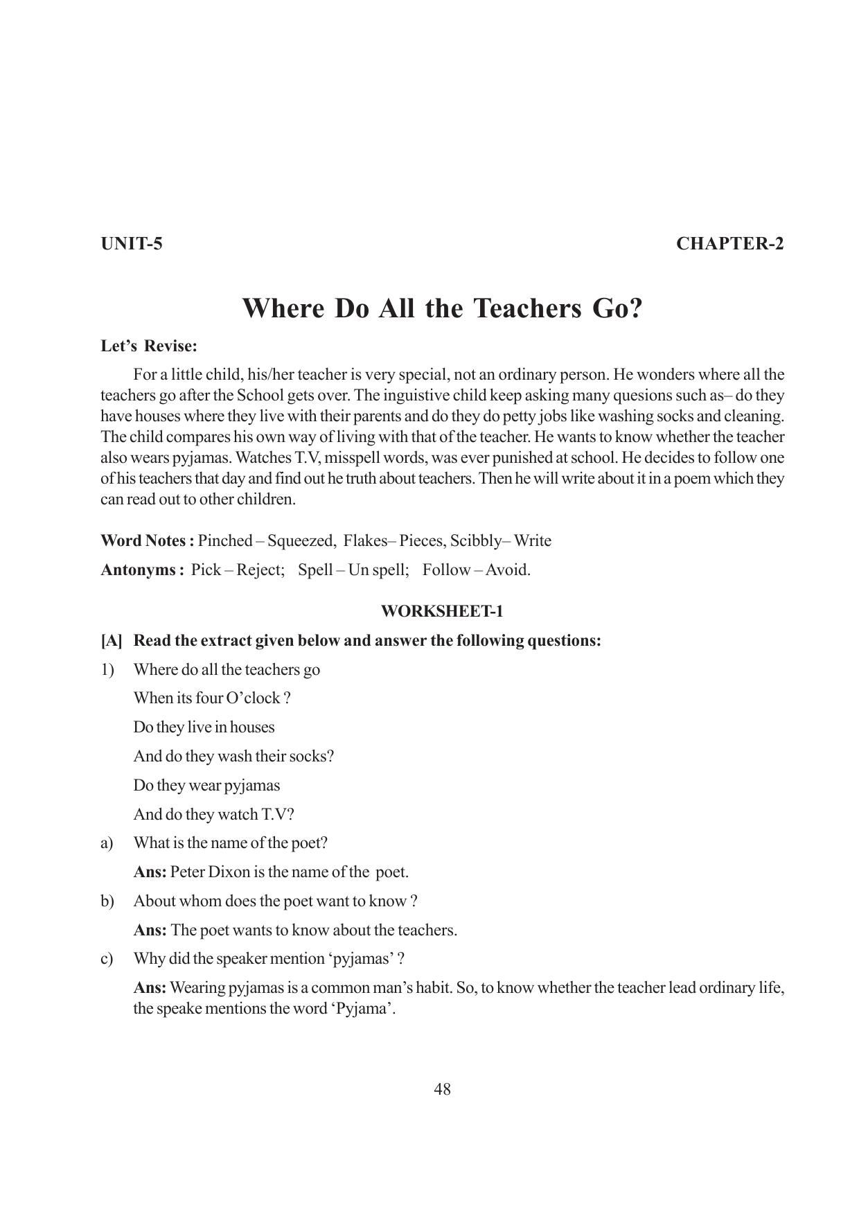 Tripura Board Class 6 English Workbooks - Page 48