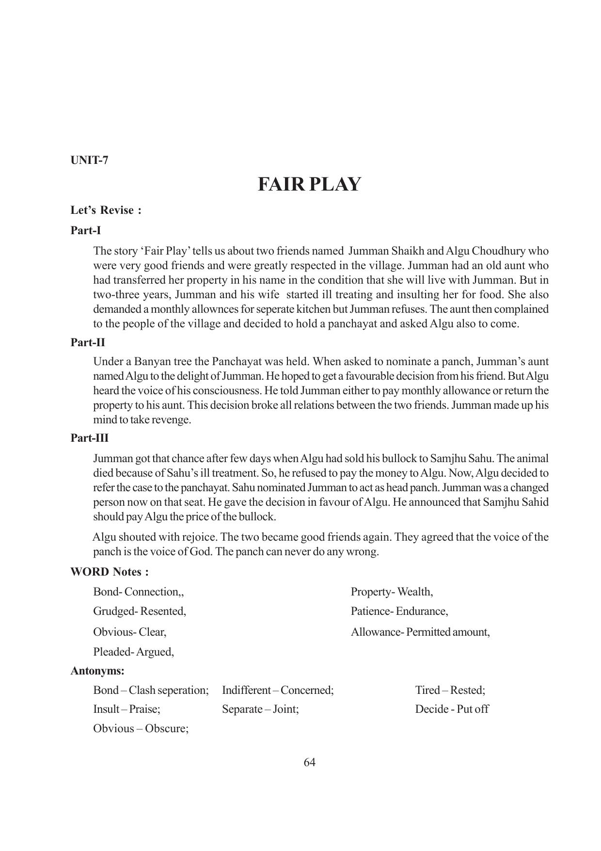 Tripura Board Class 6 English Workbooks - Page 64