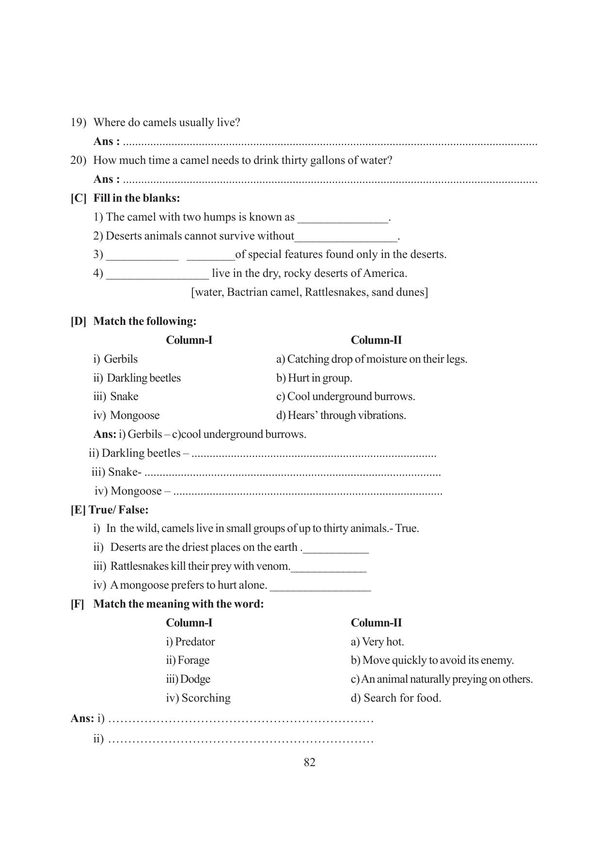 Tripura Board Class 6 English Workbooks - Page 82