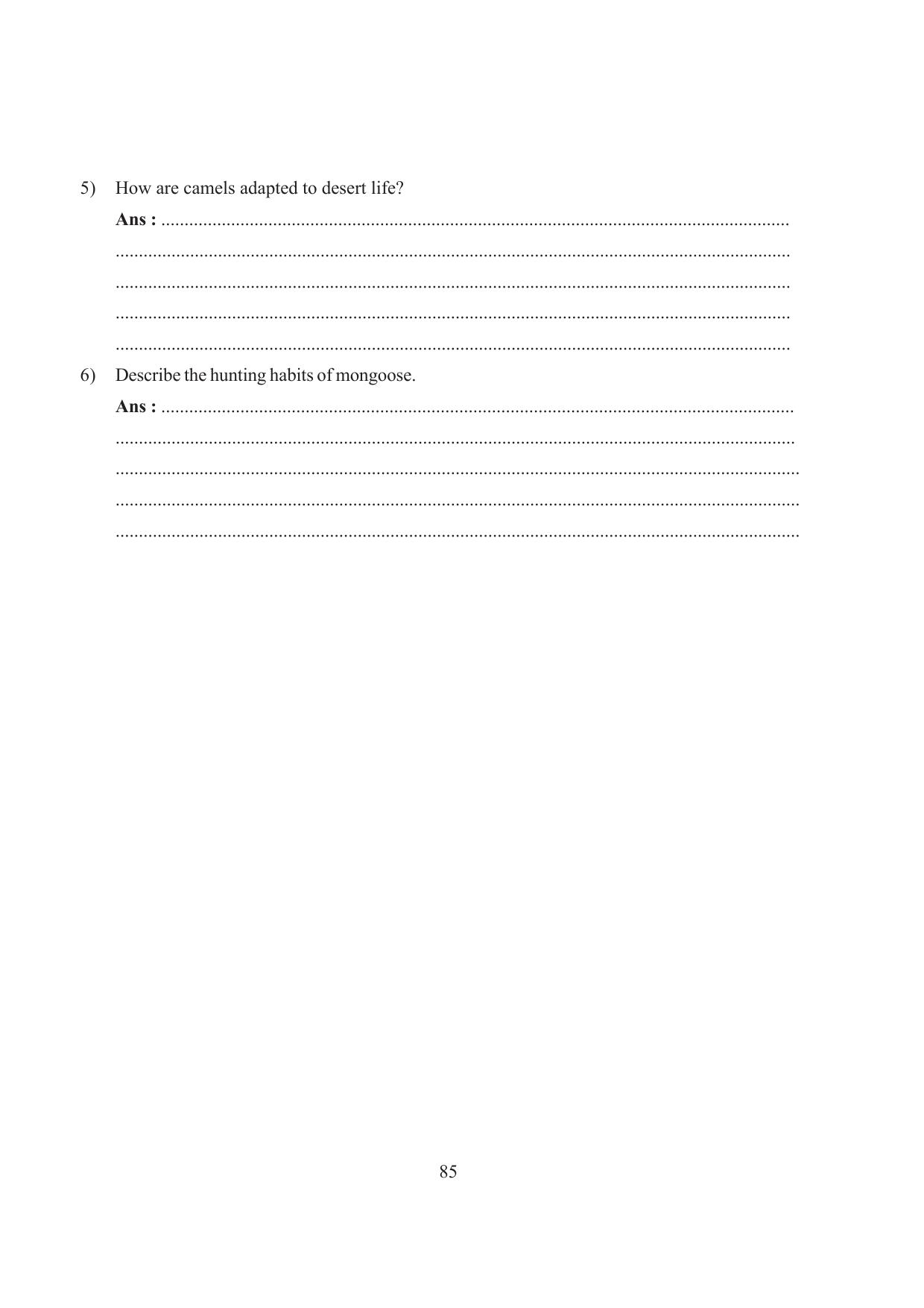 Tripura Board Class 6 English Workbooks - Page 85
