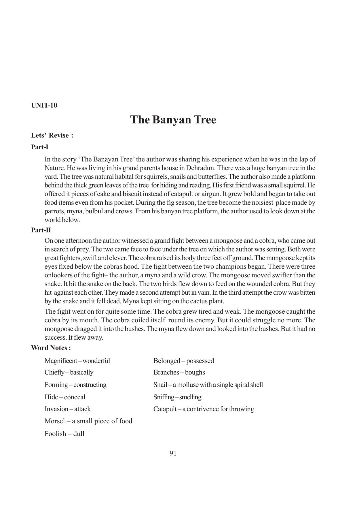 Tripura Board Class 6 English Workbooks - Page 91