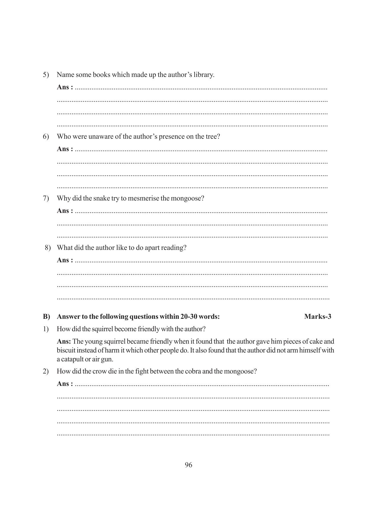 Tripura Board Class 6 English Workbooks - Page 96