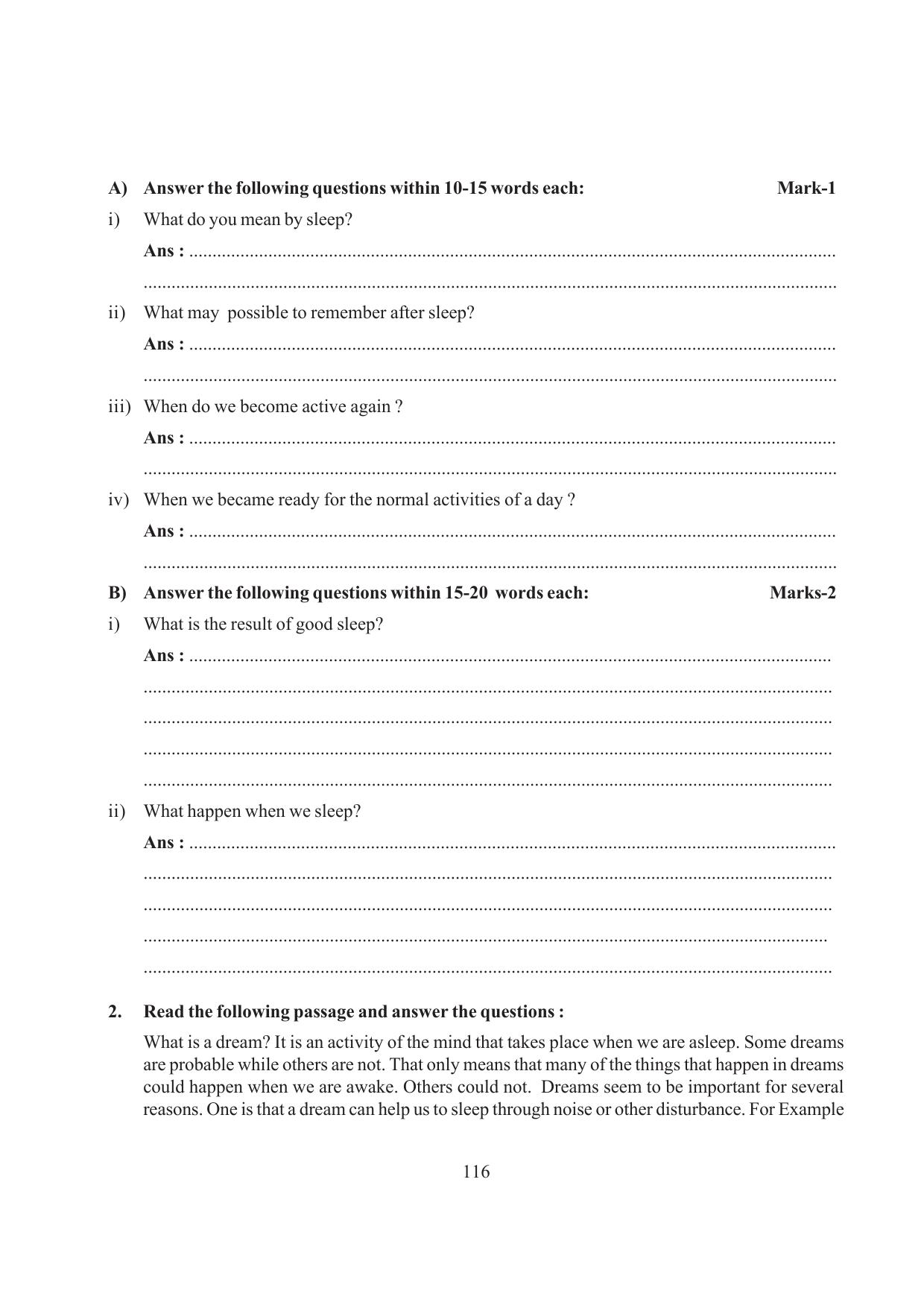 Tripura Board Class 6 English Workbooks - Page 116