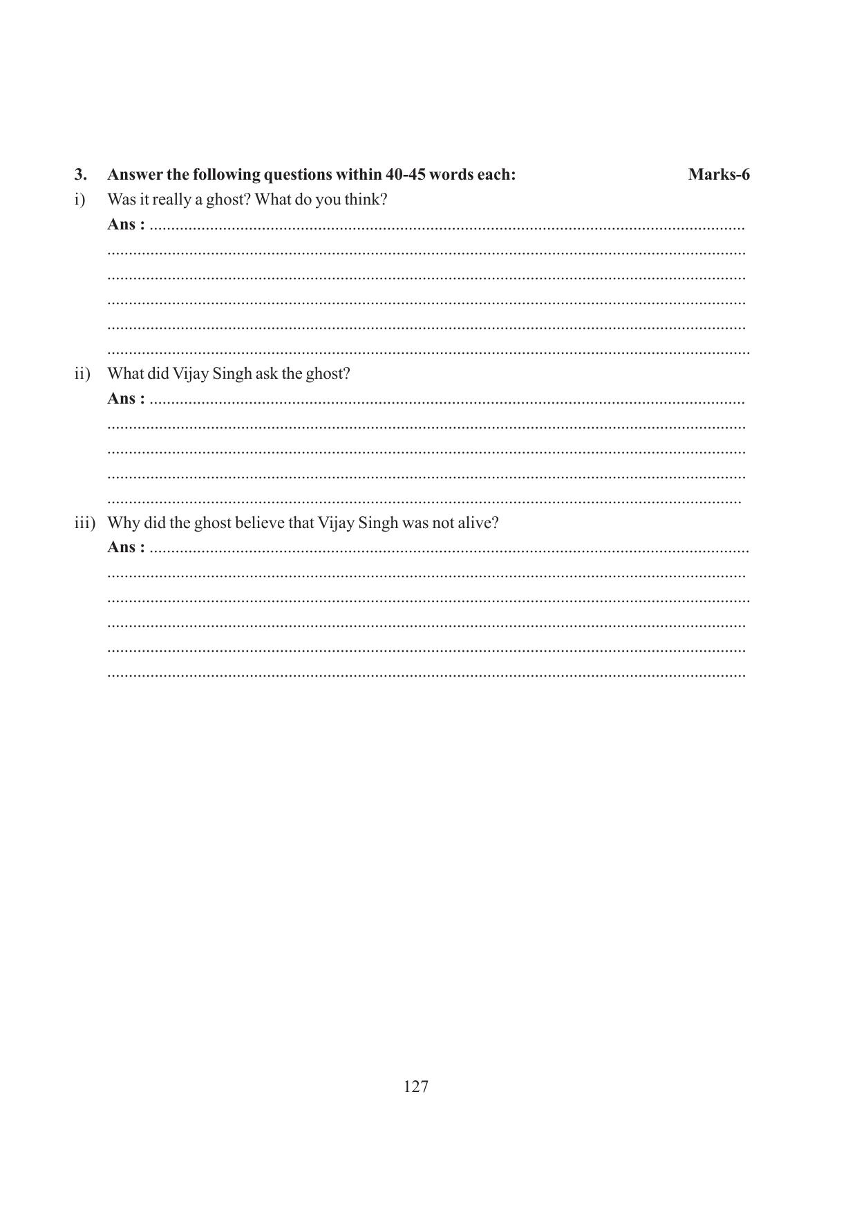 Tripura Board Class 6 English Workbooks - Page 127