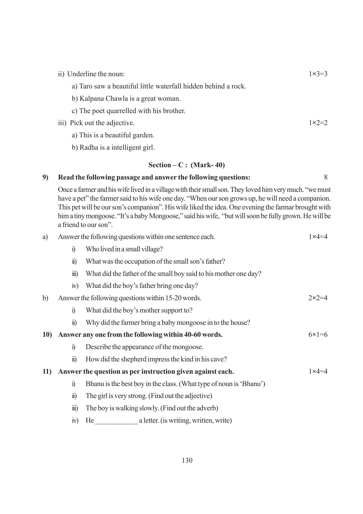 Tripura Board Class 6 English Workbooks - Page 130