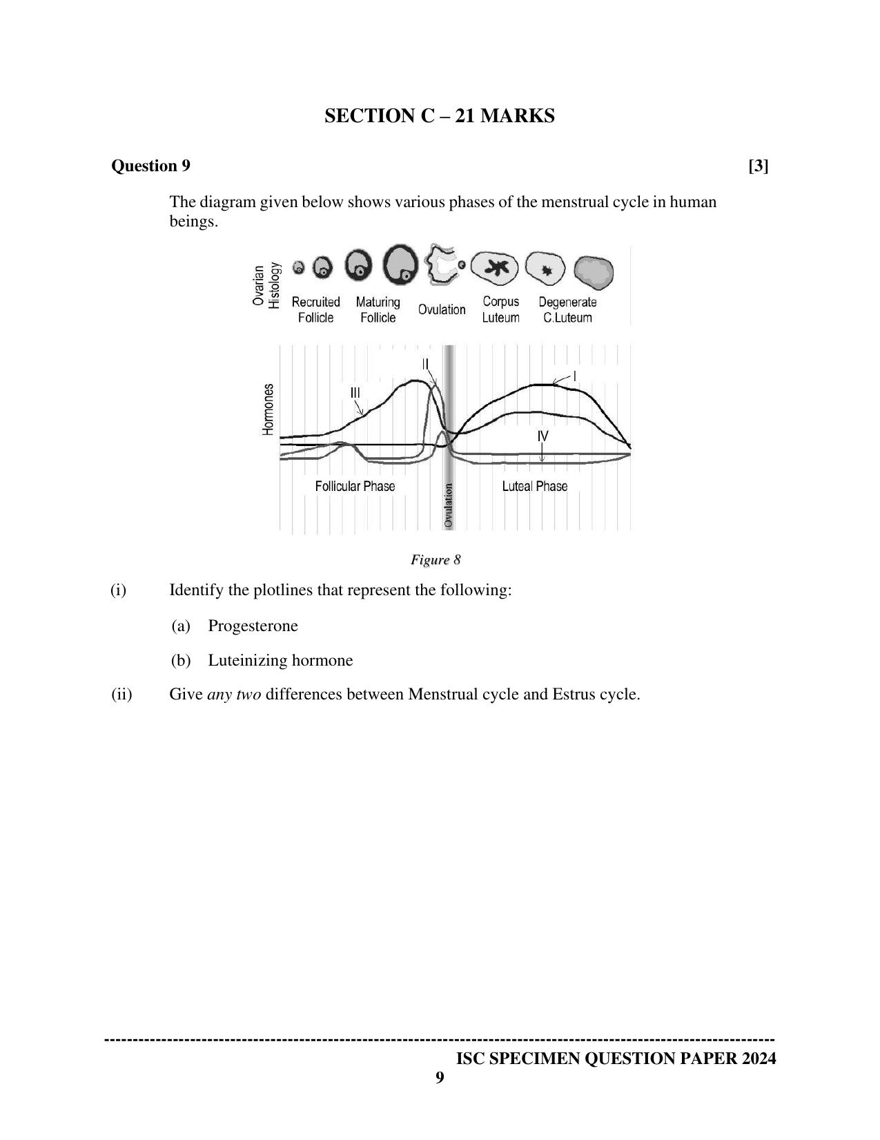 ISC Class 12 2024 Biology Paper 1 Sample Paper - Page 9