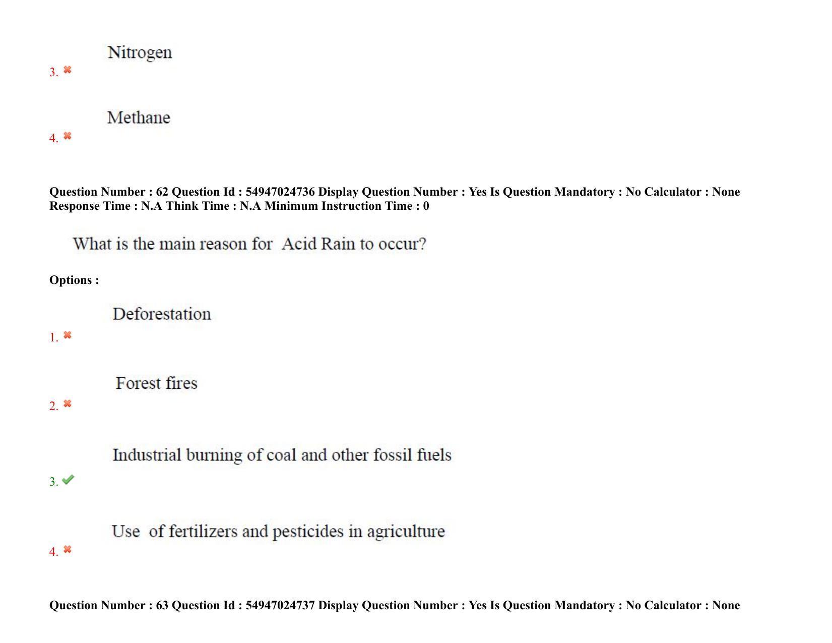 AP RCET 2022: Environmental Science - 18-10-2022 (Tuesday) Session-I: Question Paper With keys - Page 49