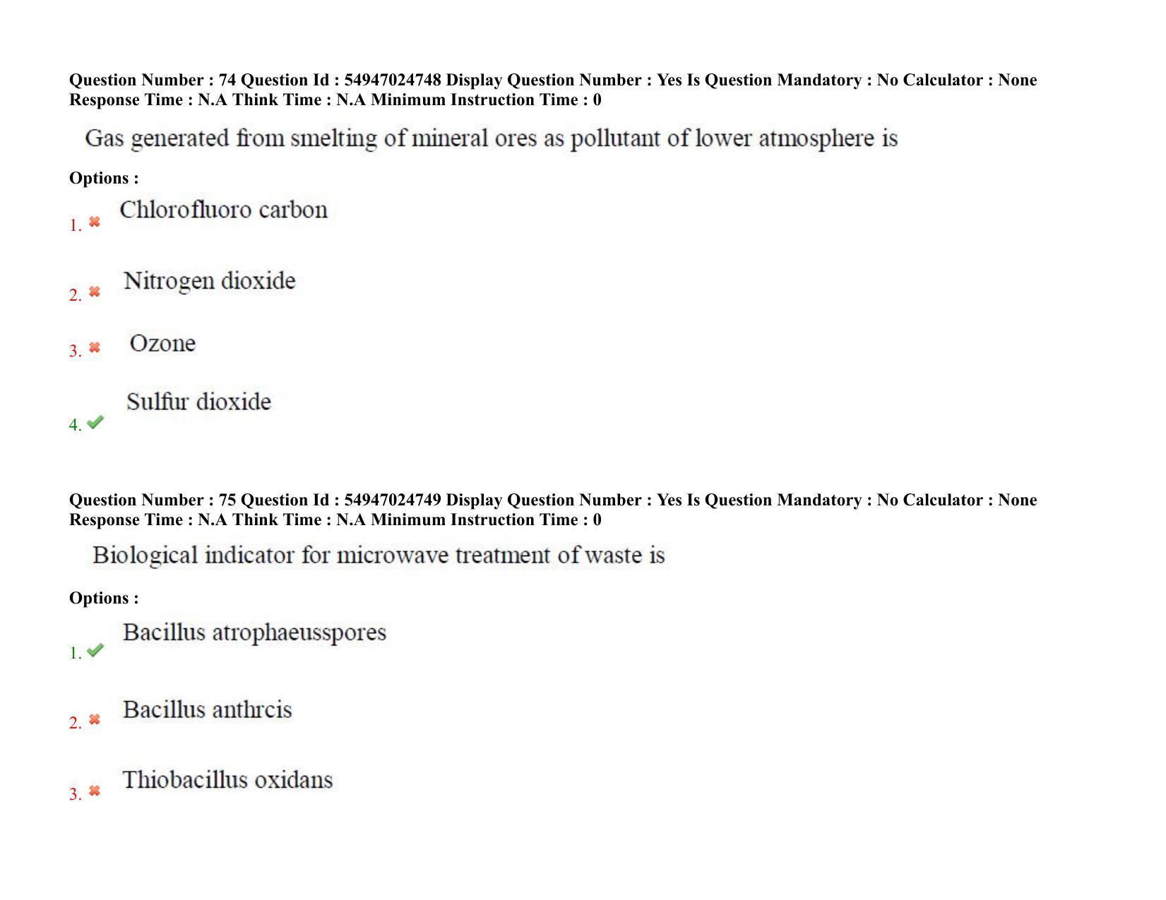 AP RCET 2022: Environmental Science - 18-10-2022 (Tuesday) Session-I: Question Paper With keys - Page 58