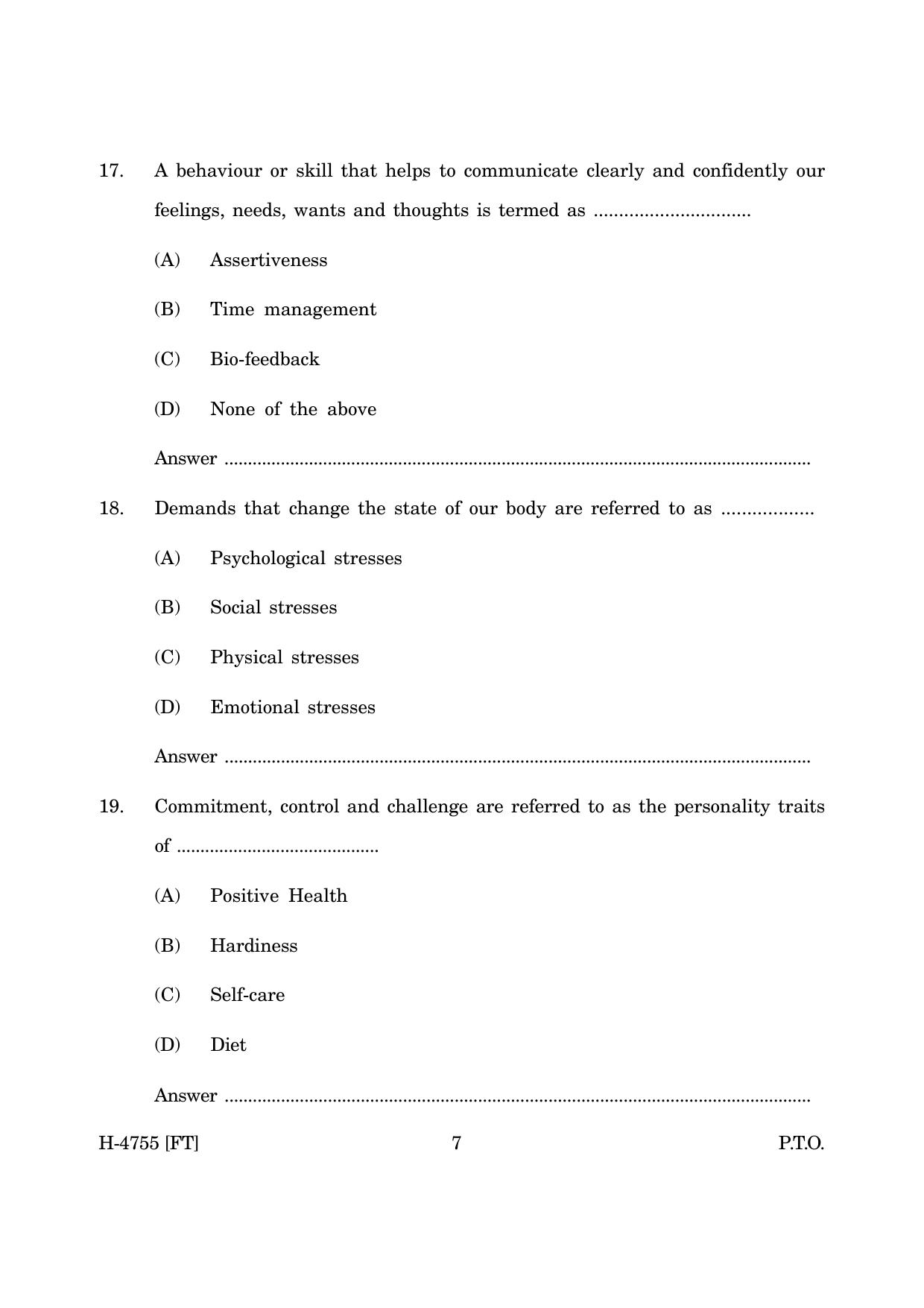 Goa Board Class 12 Psychology (CWSN) (November 2022) Question Paper - Page 7