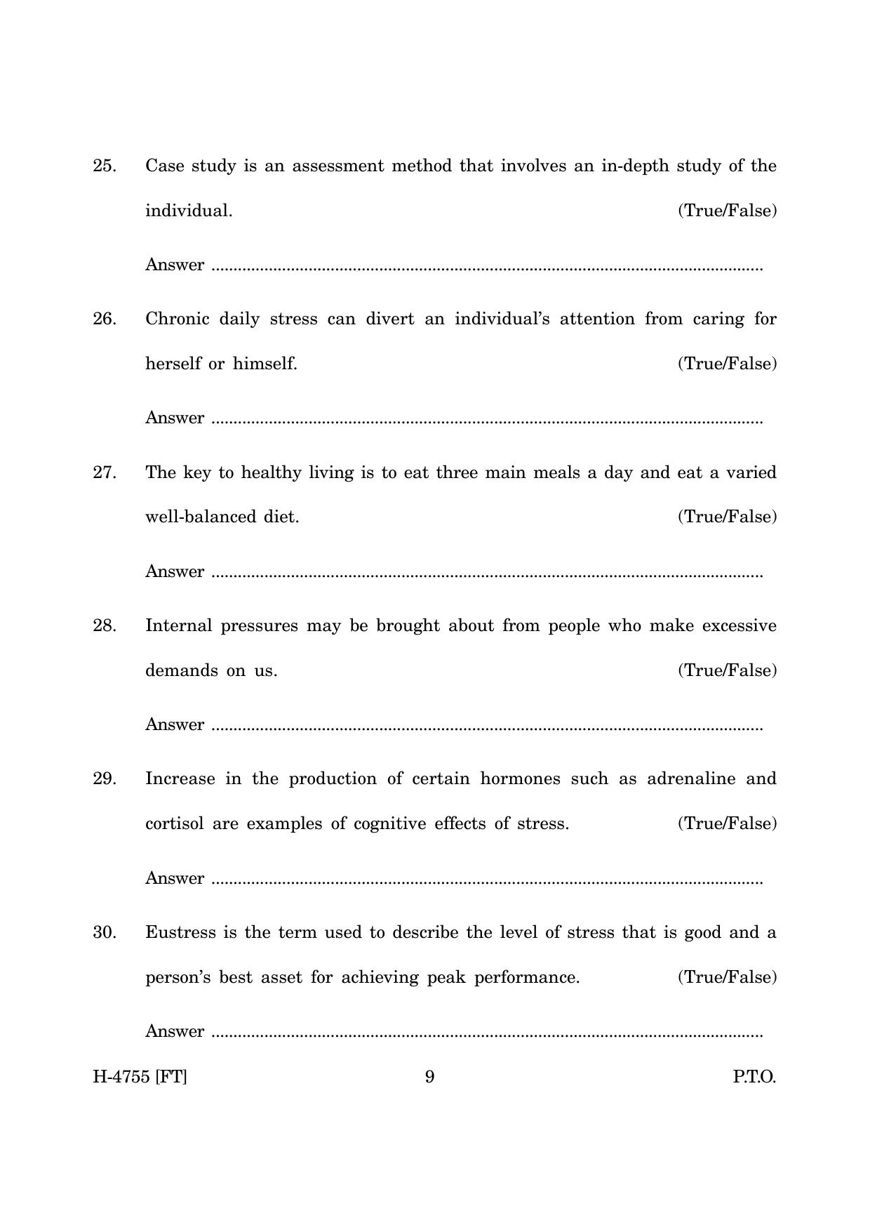 Goa Board Class 12 Psychology (CWSN) (November 2022) Question Paper - Page 9