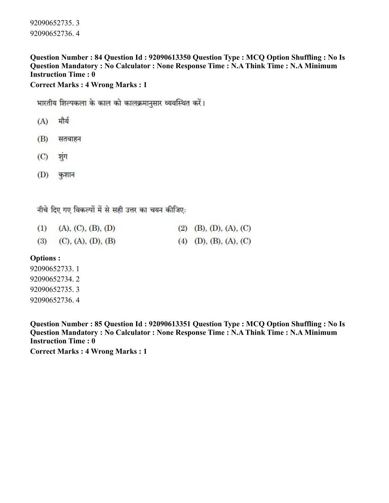 CUET PG 2023: HUQP07 – Fine Arts Eng-Shift 1 (12-06-2023) Question Paper - Page 81