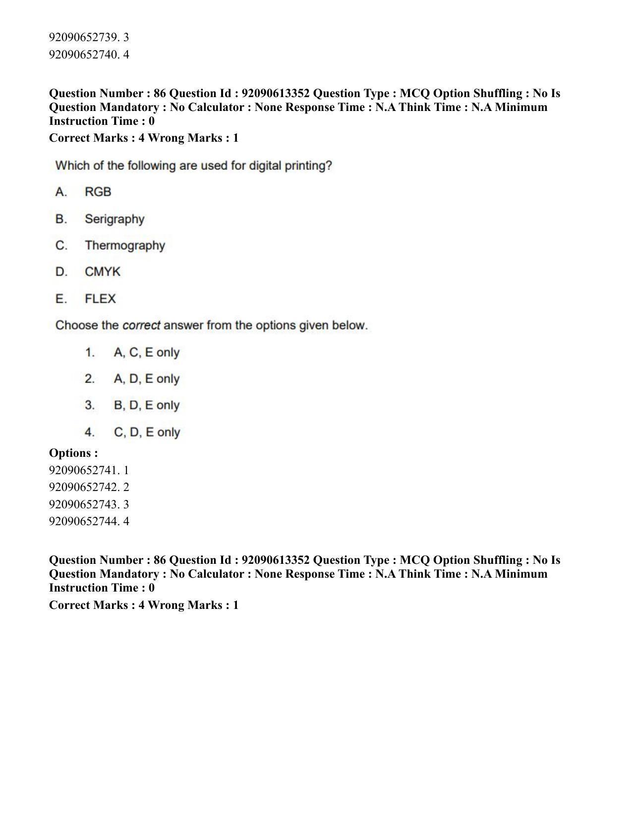 CUET PG 2023: HUQP07 – Fine Arts Eng-Shift 1 (12-06-2023) Question Paper - Page 83