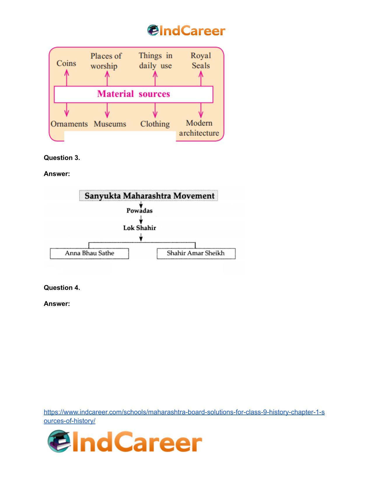Maharashtra Board Solutions for Class 9- History: Chapter 1- Sources of History - Page 13