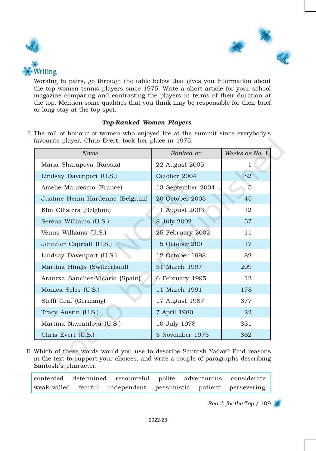 NCERT Book for Class 9 English Chapter 8 Reach for the Top - Page 13