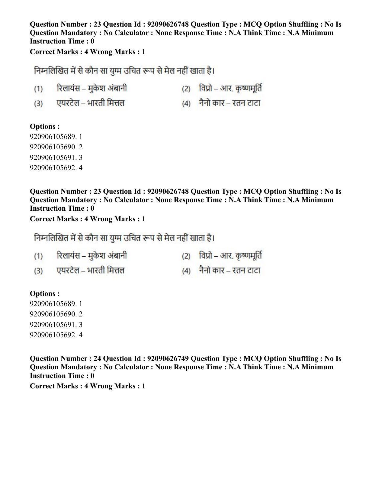 CUET PG 2023: HUQP02 – Anthropology (Hin) - Shift 2 (26-06-2023) Question Paper - Page 22
