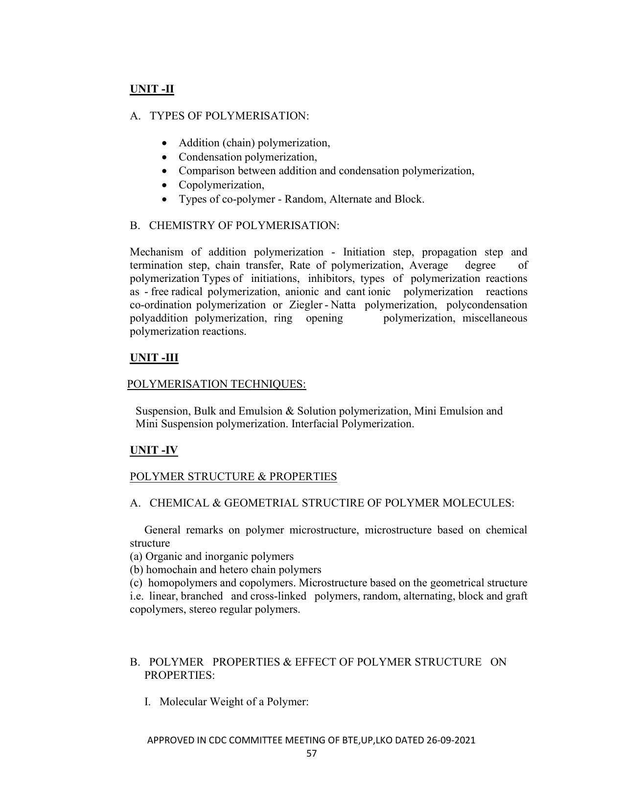SYLLABUS FOR SEMESTER SYSTEM EFFECTIVE FROM (2021-2022) - CHEMICAL TECHNOLOGY (RUBBER AND PLASTIC) - Page 62