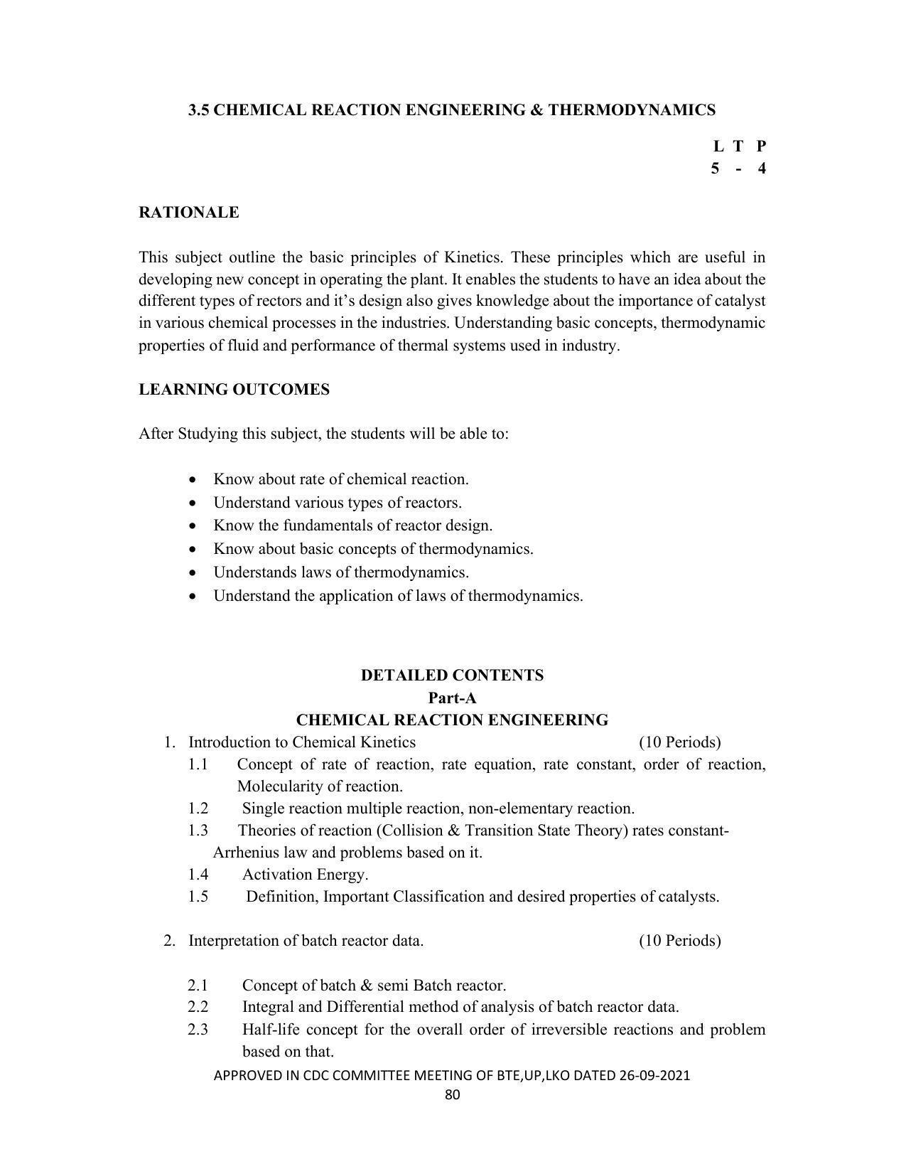 SYLLABUS FOR SEMESTER SYSTEM EFFECTIVE FROM (2021-2022) - CHEMICAL TECHNOLOGY (RUBBER AND PLASTIC) - Page 85