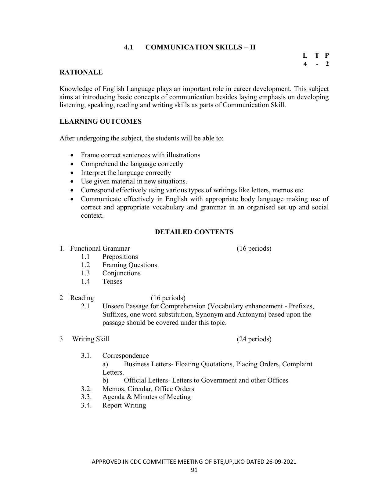 SYLLABUS FOR SEMESTER SYSTEM EFFECTIVE FROM (2021-2022) - CHEMICAL TECHNOLOGY (RUBBER AND PLASTIC) - Page 96