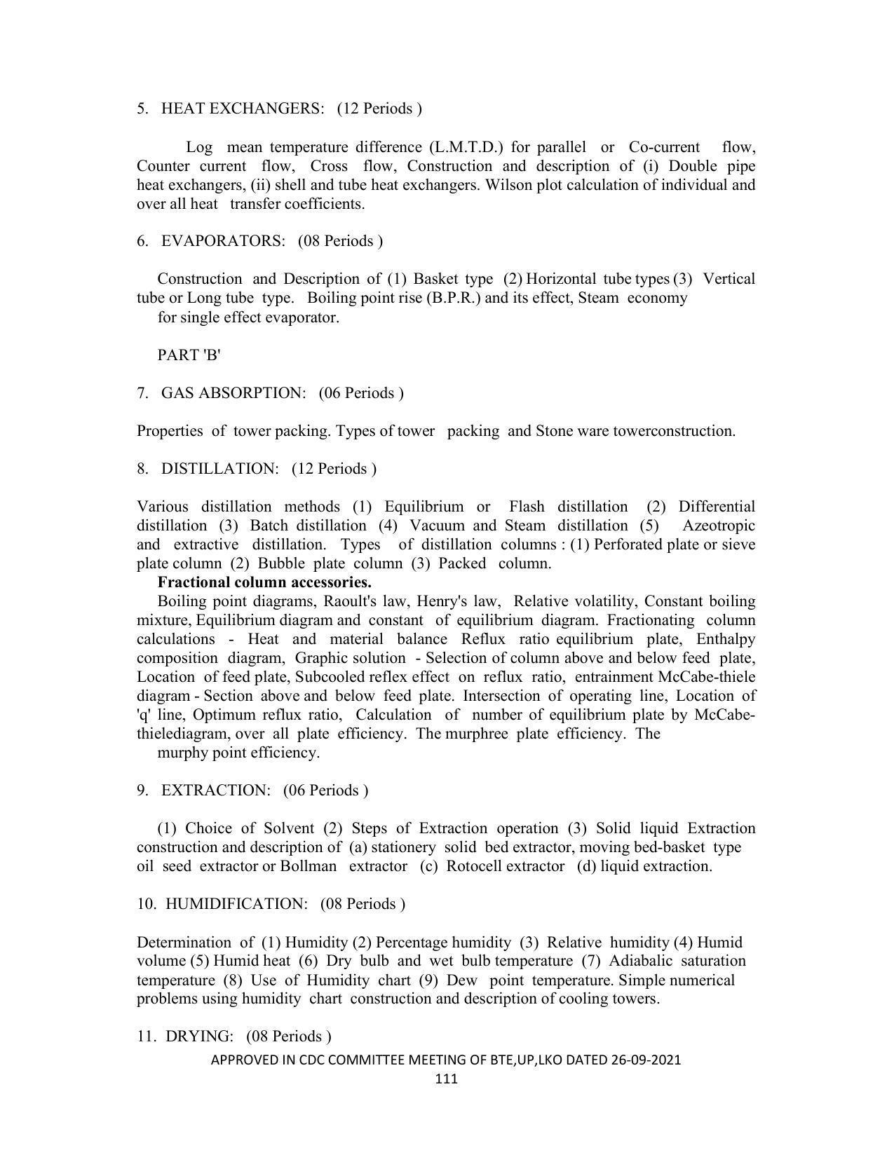 SYLLABUS FOR SEMESTER SYSTEM EFFECTIVE FROM (2021-2022) - CHEMICAL TECHNOLOGY (RUBBER AND PLASTIC) - Page 116