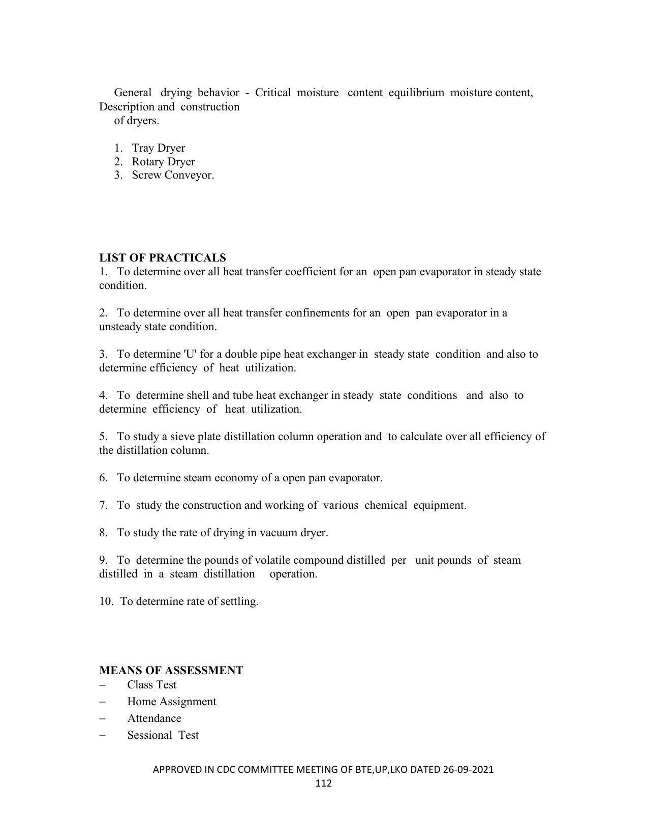 SYLLABUS FOR SEMESTER SYSTEM EFFECTIVE FROM (2021-2022) - CHEMICAL TECHNOLOGY (RUBBER AND PLASTIC) - Page 117