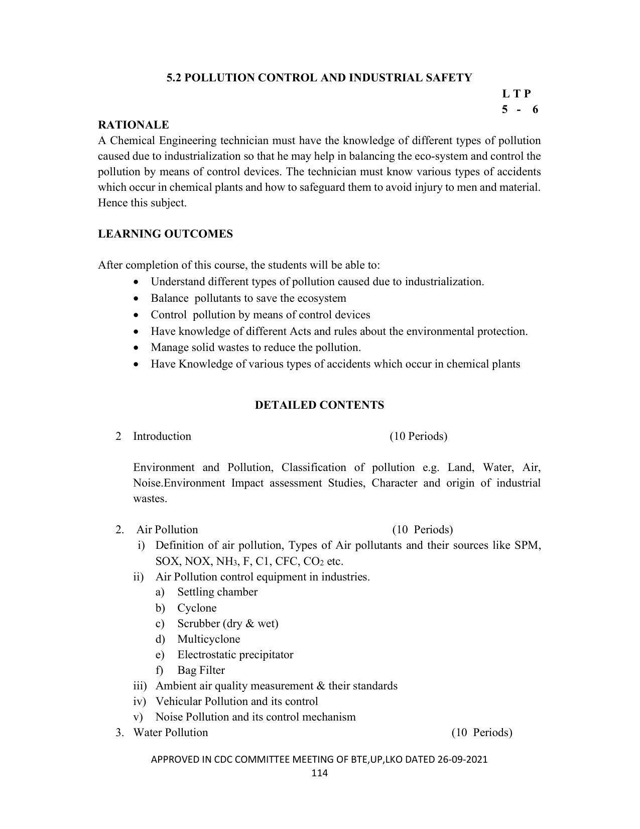 SYLLABUS FOR SEMESTER SYSTEM EFFECTIVE FROM (2021-2022) - CHEMICAL TECHNOLOGY (RUBBER AND PLASTIC) - Page 119