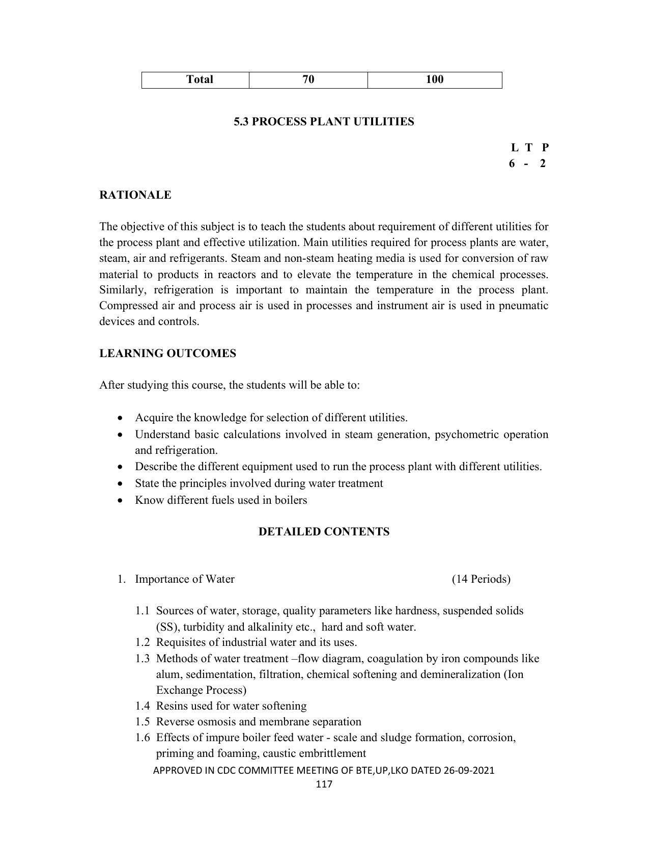 SYLLABUS FOR SEMESTER SYSTEM EFFECTIVE FROM (2021-2022) - CHEMICAL TECHNOLOGY (RUBBER AND PLASTIC) - Page 122