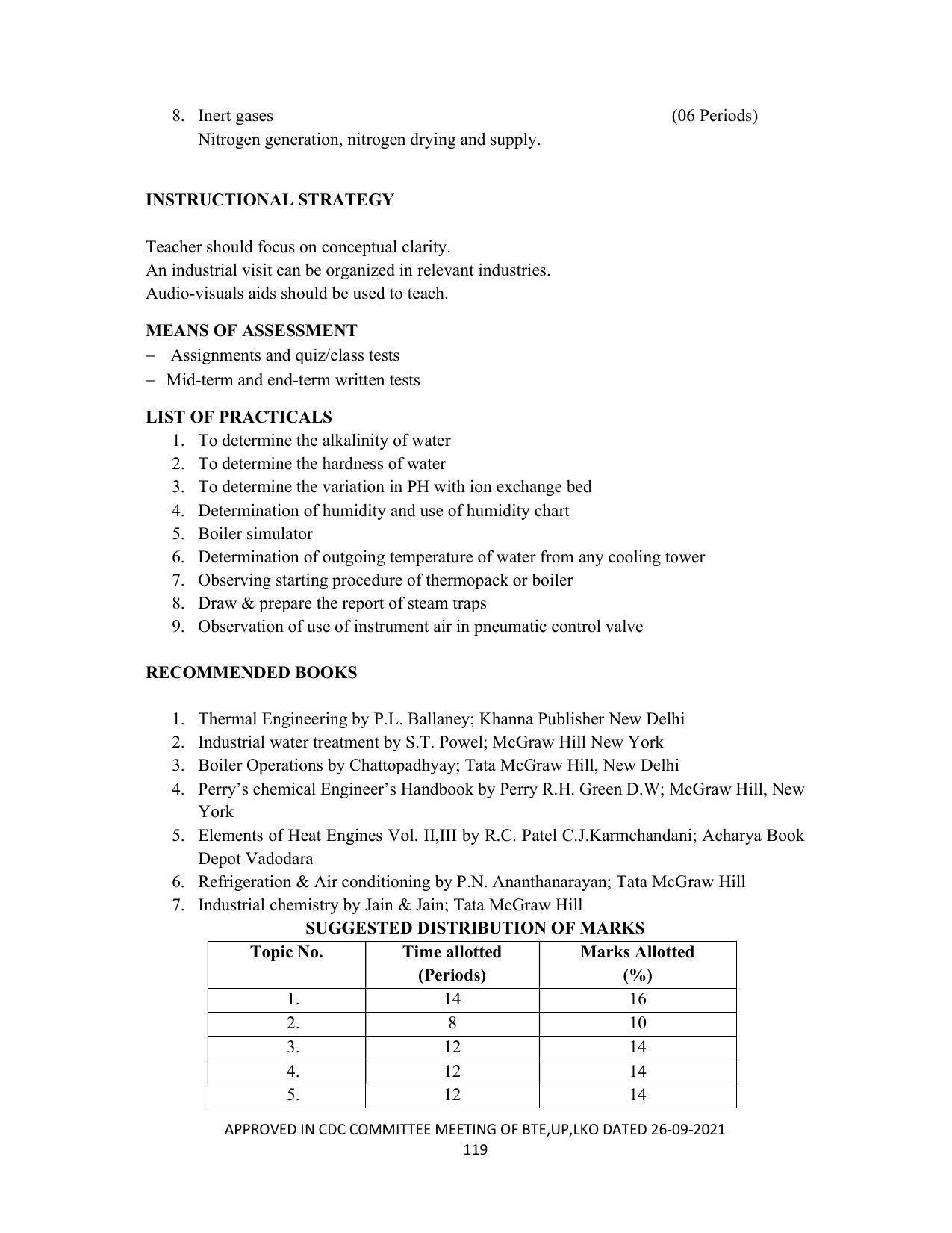 SYLLABUS FOR SEMESTER SYSTEM EFFECTIVE FROM (2021-2022) - CHEMICAL TECHNOLOGY (RUBBER AND PLASTIC) - Page 124