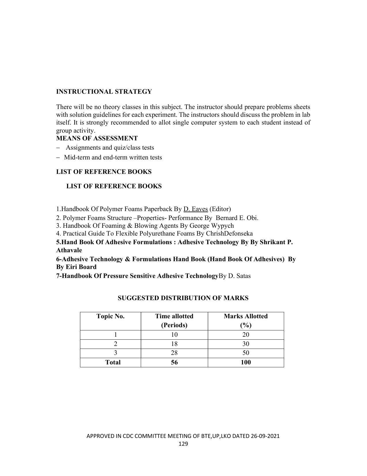 SYLLABUS FOR SEMESTER SYSTEM EFFECTIVE FROM (2021-2022) - CHEMICAL TECHNOLOGY (RUBBER AND PLASTIC) - Page 134