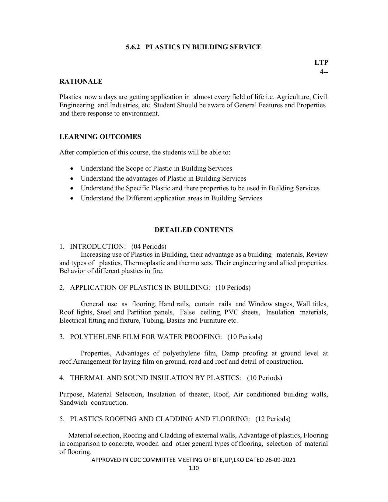 SYLLABUS FOR SEMESTER SYSTEM EFFECTIVE FROM (2021-2022) - CHEMICAL TECHNOLOGY (RUBBER AND PLASTIC) - Page 135
