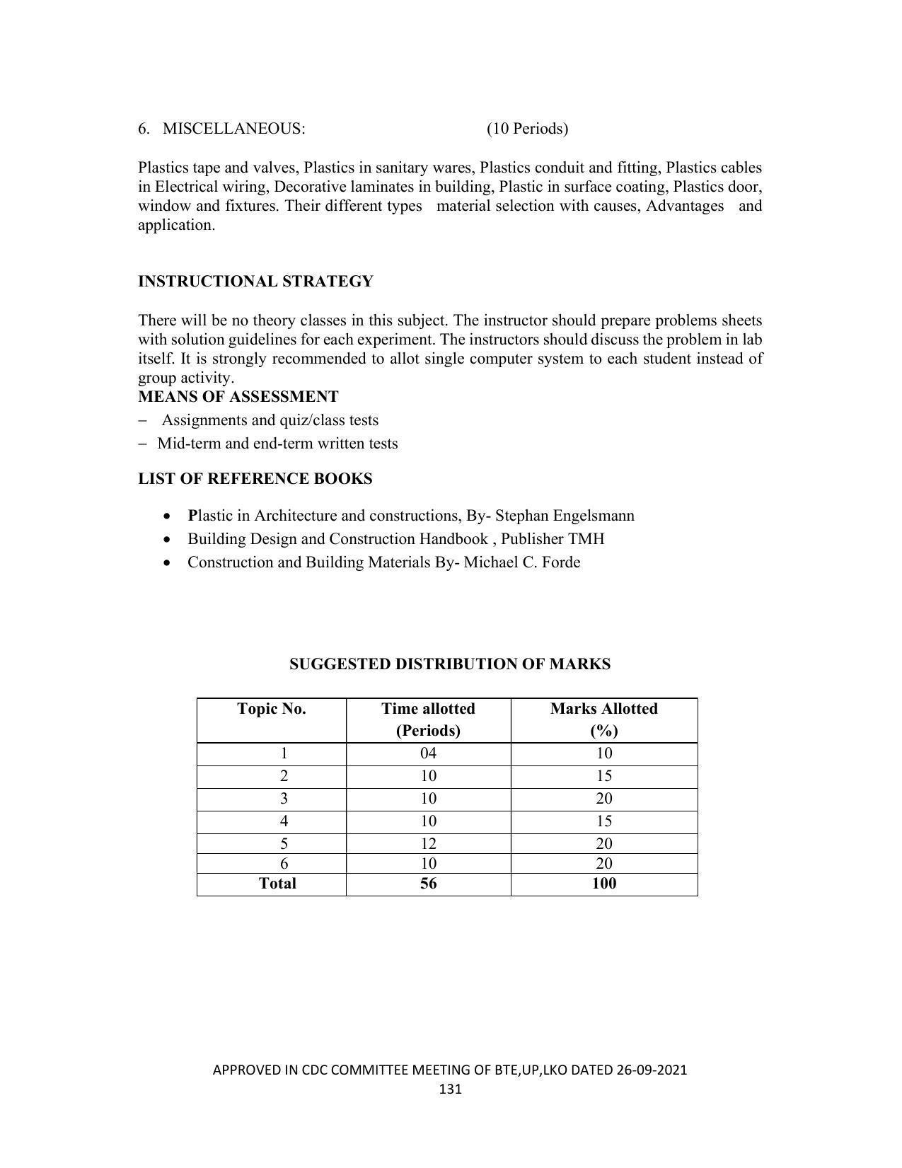SYLLABUS FOR SEMESTER SYSTEM EFFECTIVE FROM (2021-2022) - CHEMICAL TECHNOLOGY (RUBBER AND PLASTIC) - Page 136