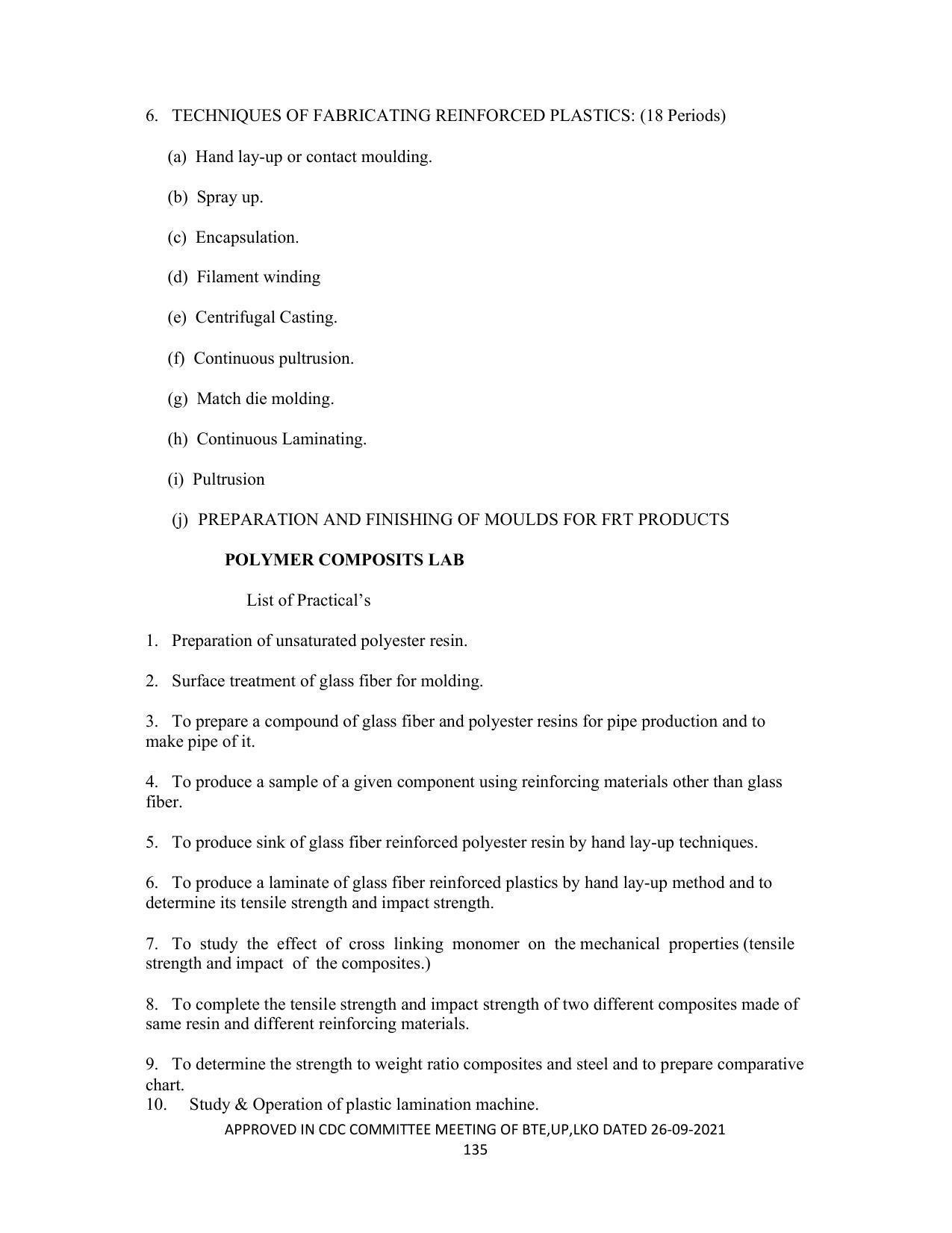 SYLLABUS FOR SEMESTER SYSTEM EFFECTIVE FROM (2021-2022) - CHEMICAL TECHNOLOGY (RUBBER AND PLASTIC) - Page 140