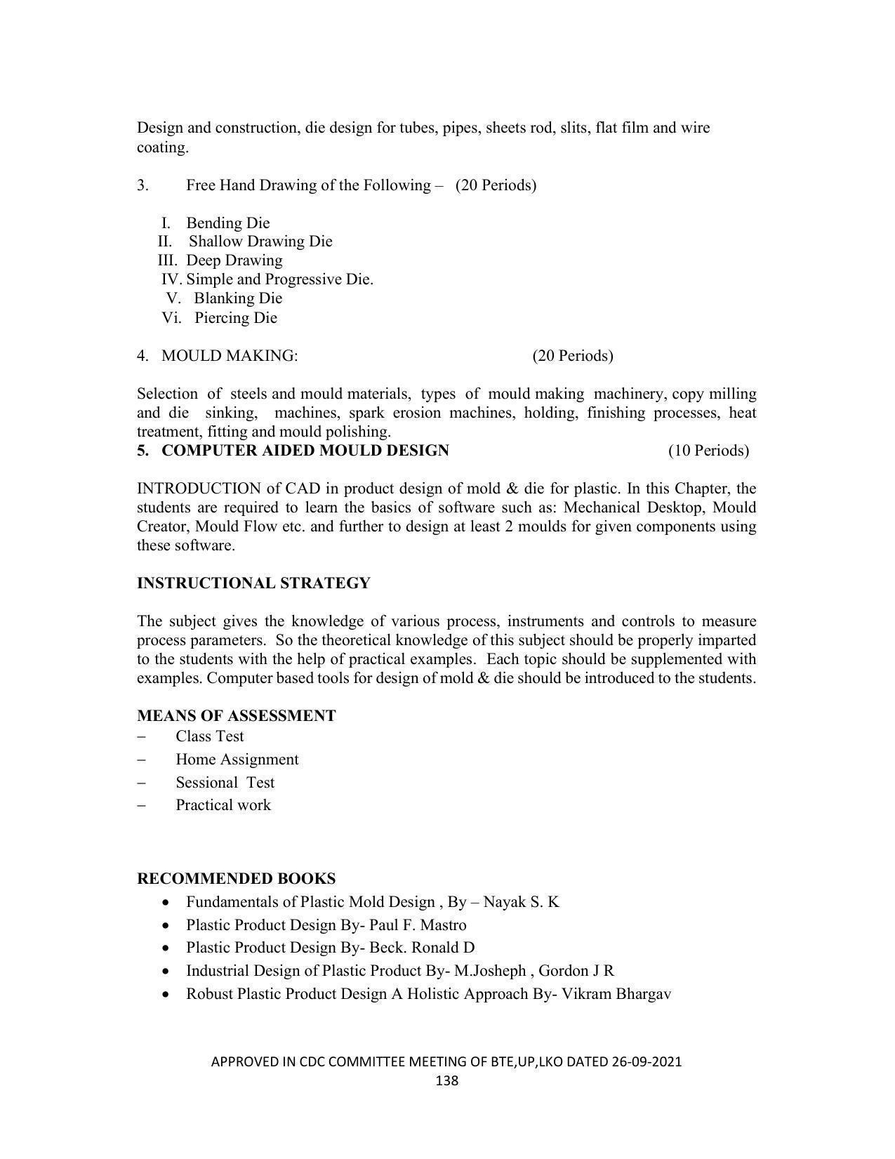 SYLLABUS FOR SEMESTER SYSTEM EFFECTIVE FROM (2021-2022) - CHEMICAL TECHNOLOGY (RUBBER AND PLASTIC) - Page 143