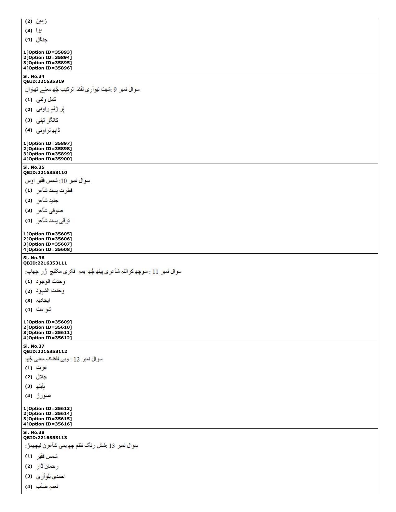 CUET (PG) 2022: PGQP-60 Kashmiri (10-09-2022) Question Paper - Page 12