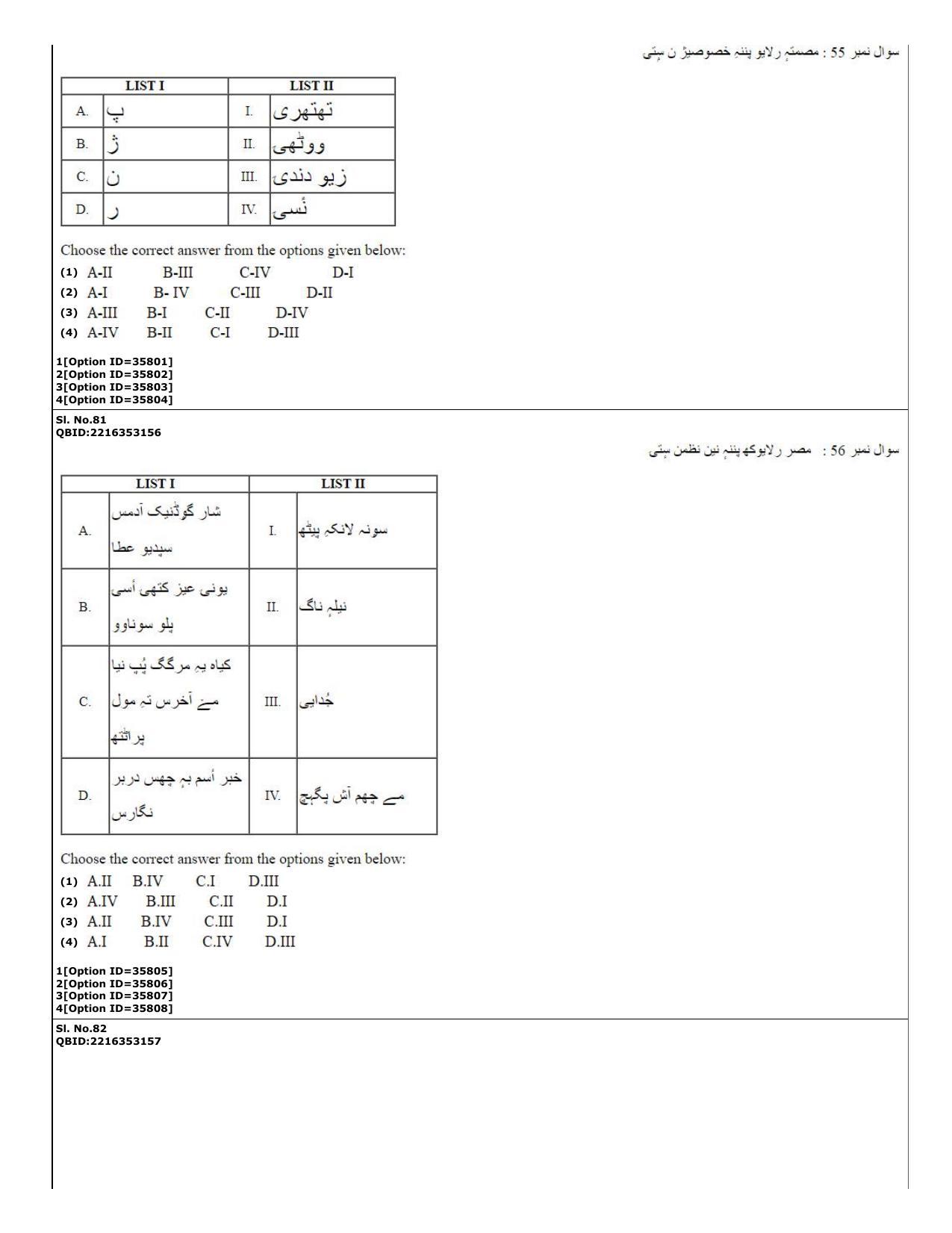 CUET (PG) 2022: PGQP-60 Kashmiri (10-09-2022) Question Paper - Page 21