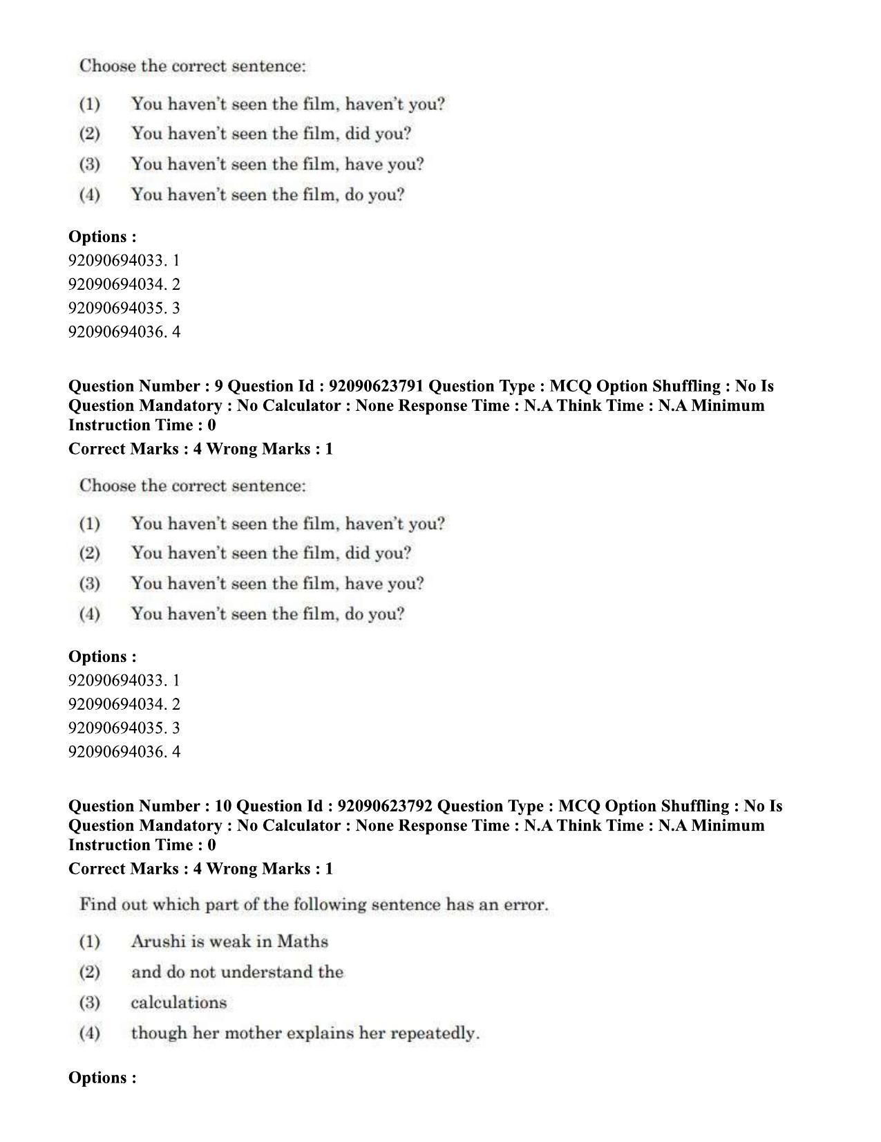 CUET PG 2023: HUQP06 – Dev. and Labour studies Eng - Shift 2 (24-06-2023) Question Paper  - Page 11
