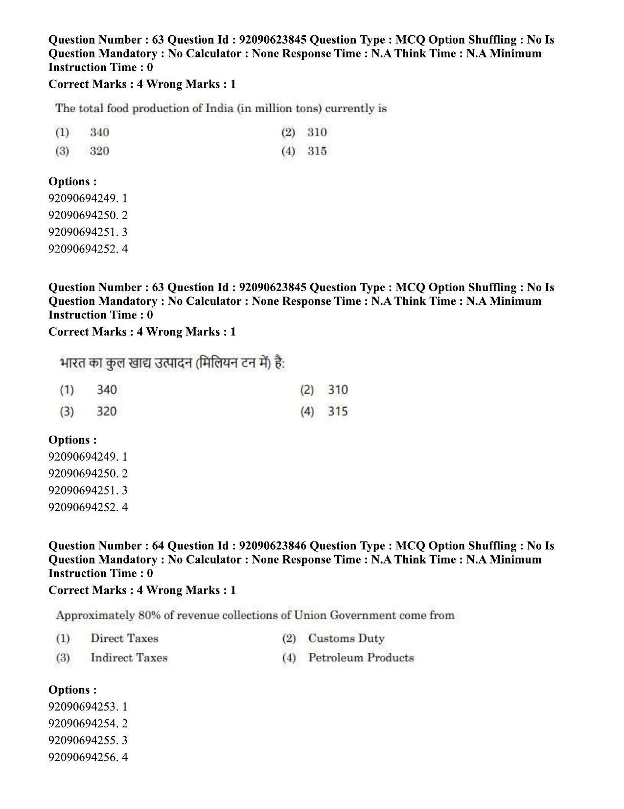 CUET PG 2023: HUQP06 – Dev. and Labour studies Eng - Shift 2 (24-06-2023) Question Paper  - Page 67