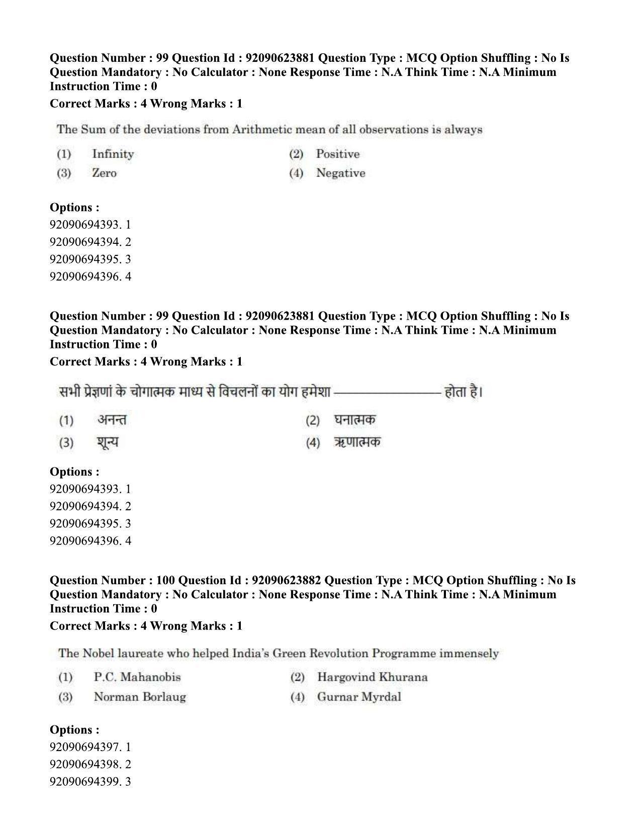 CUET PG 2023: HUQP06 – Dev. and Labour studies Eng - Shift 2 (24-06-2023) Question Paper  - Page 103