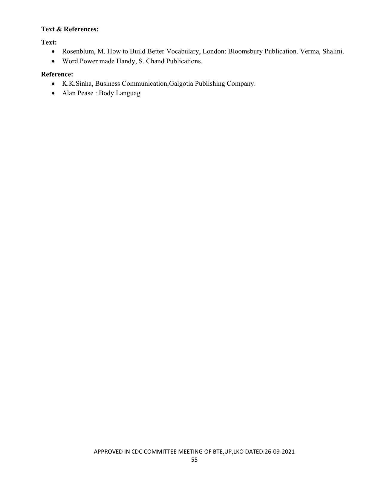 SYLLABUS FOR SEMESTER SYSTEM EFFECTIVE FROM (2021-2022) - APPAREL DESIGN AND FASHION TECHNOLOGY - Page 55