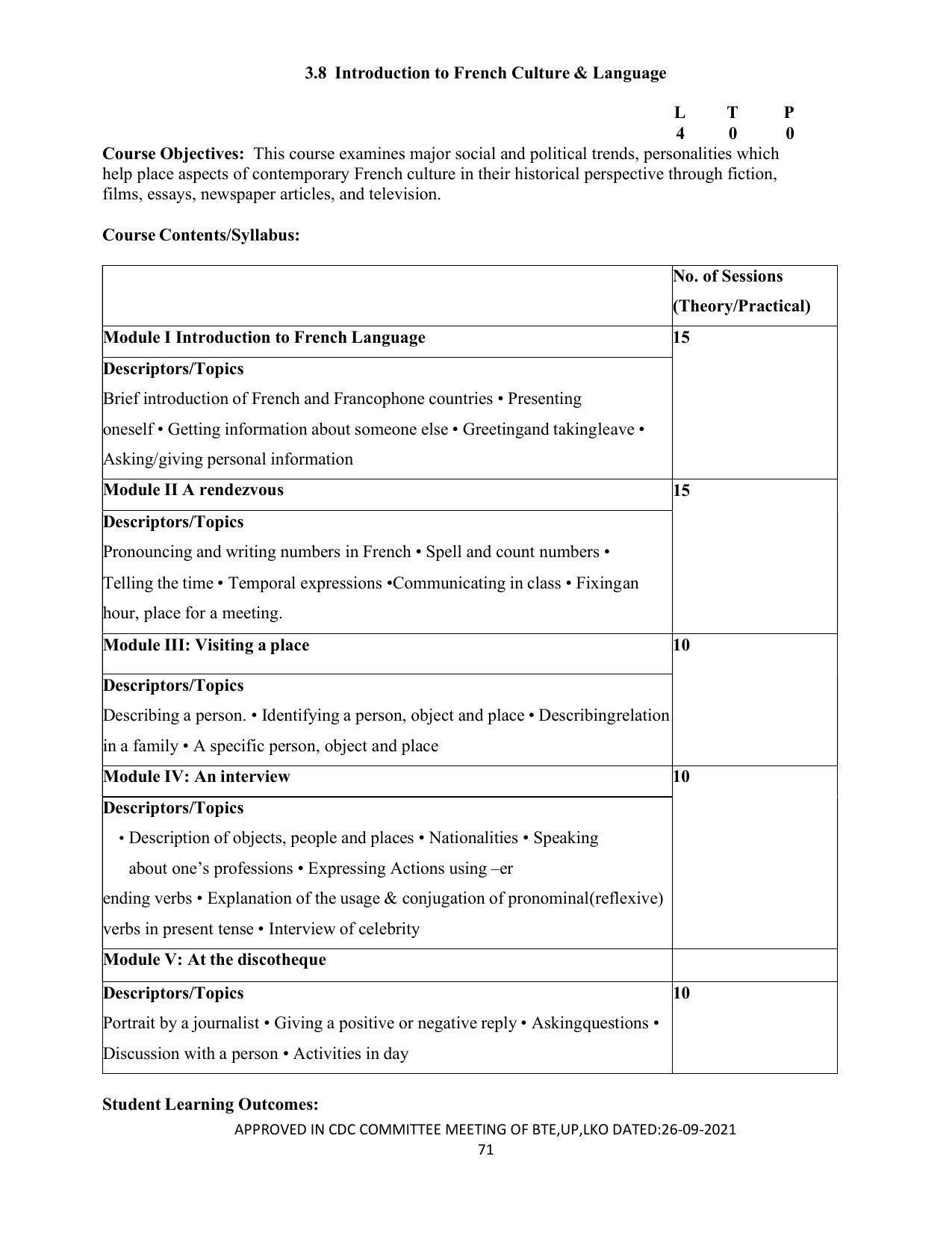 SYLLABUS FOR SEMESTER SYSTEM EFFECTIVE FROM (2021-2022) - APPAREL DESIGN AND FASHION TECHNOLOGY - Page 71