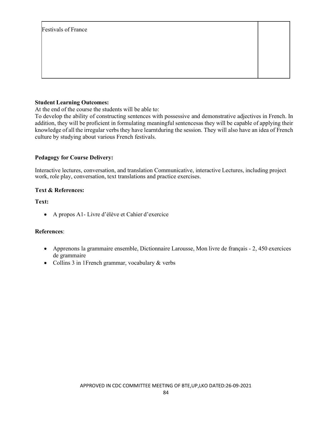 SYLLABUS FOR SEMESTER SYSTEM EFFECTIVE FROM (2021-2022) - APPAREL DESIGN AND FASHION TECHNOLOGY - Page 84