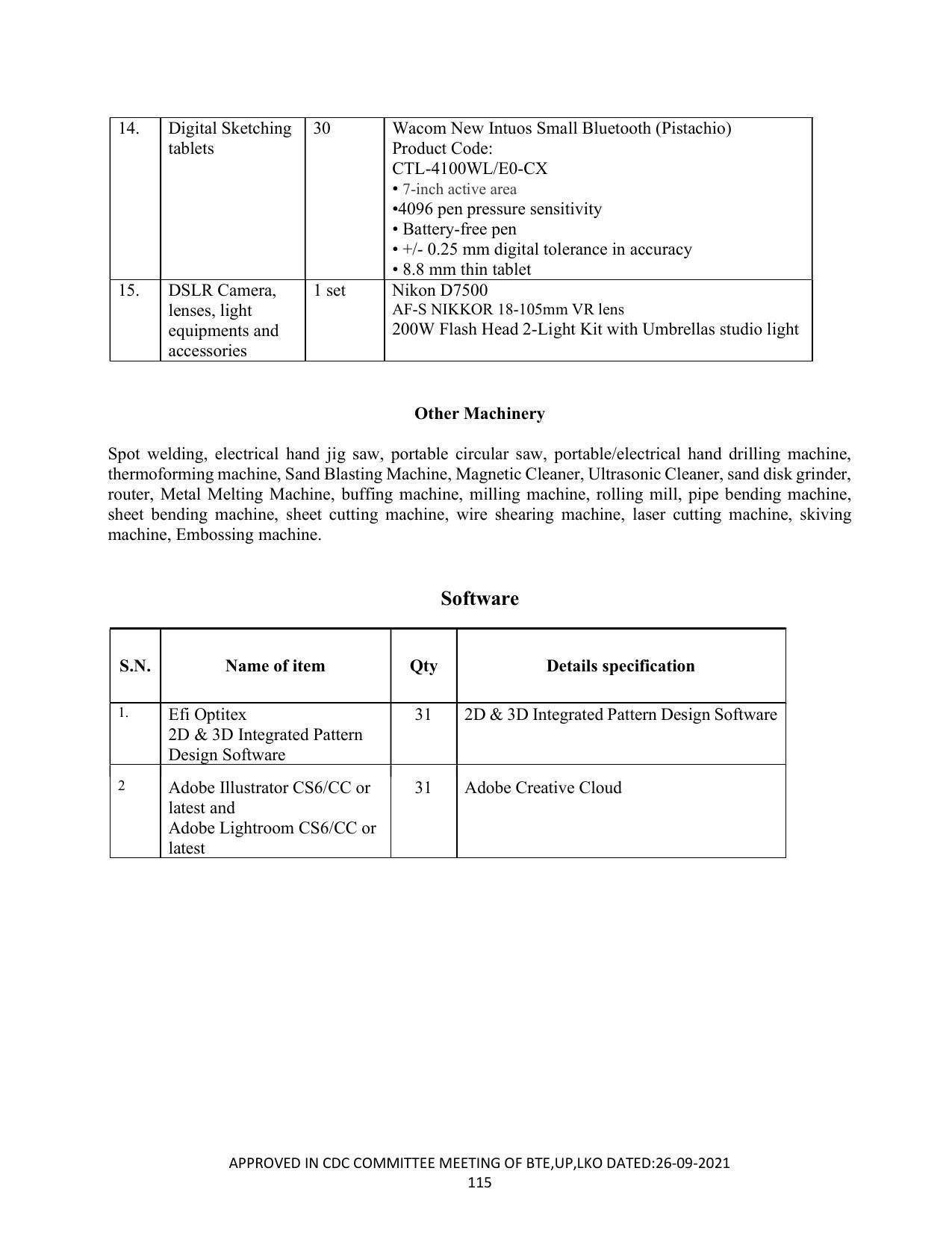 SYLLABUS FOR SEMESTER SYSTEM EFFECTIVE FROM (2021-2022) - APPAREL DESIGN AND FASHION TECHNOLOGY - Page 115