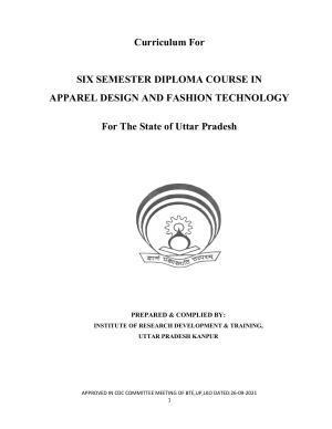 SYLLABUS FOR SEMESTER SYSTEM EFFECTIVE FROM (2021-2022) - APPAREL DESIGN AND FASHION TECHNOLOGY