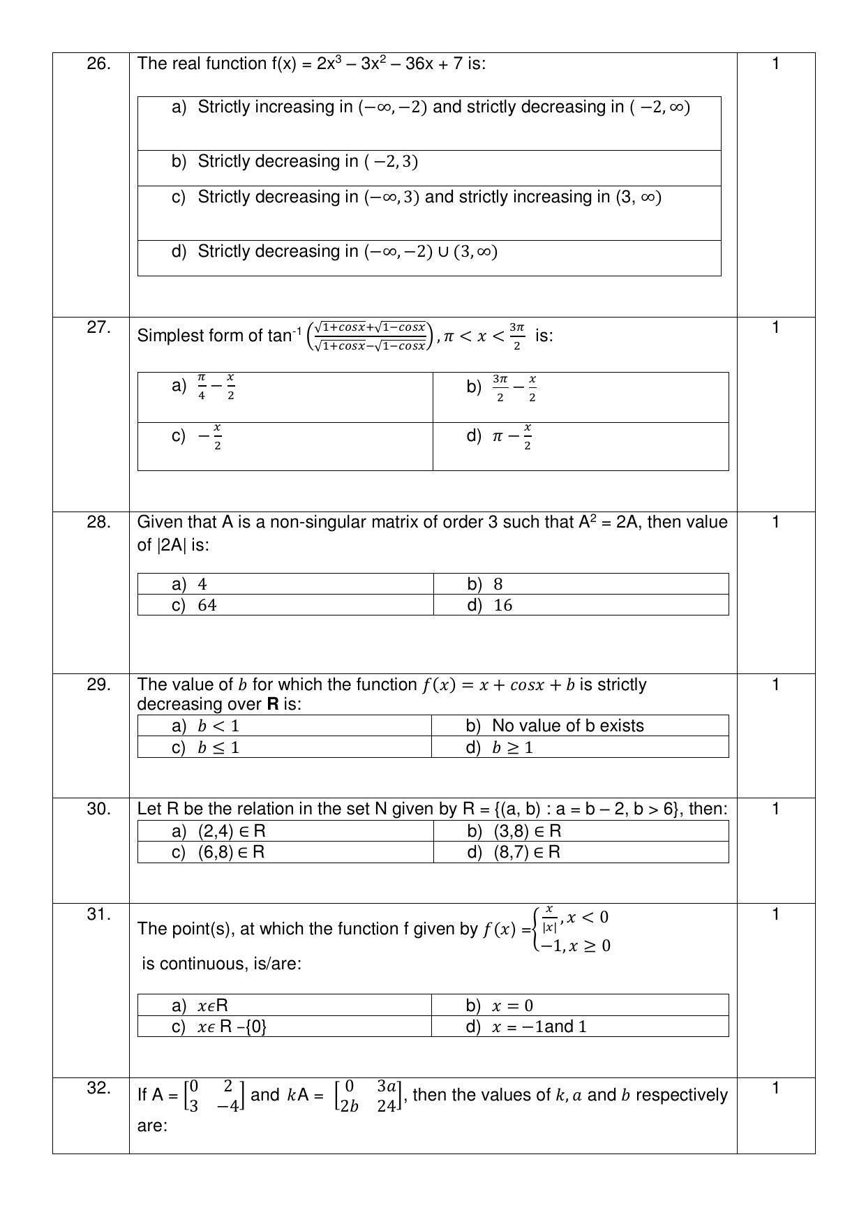 CBSE Class 12th Mathematics Sample Question Paper 2021-22 - Page 5