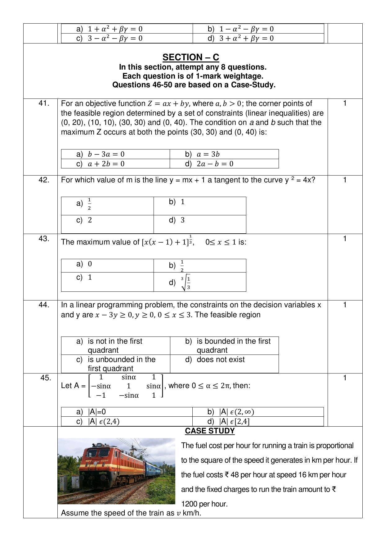 CBSE Class 12th Mathematics Sample Question Paper 2021-22 - Page 7